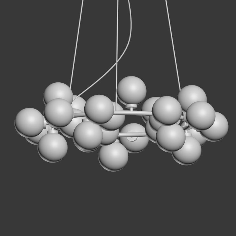 Chandelier Inflora 25 plafonds by Atelier Areti 3D model_2