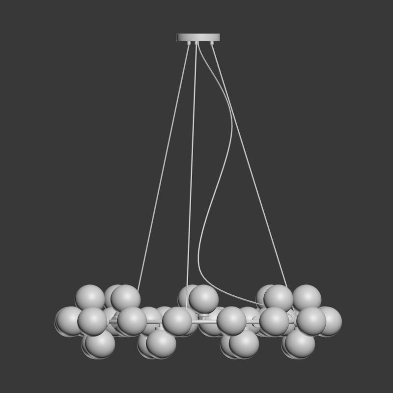 Chandelier Inflora 45 plafonds by Atelier Aret 3D model_1