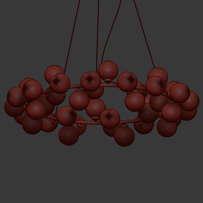 Chandelier Inflora 45 plafonds by Atelier Aret 3D model_4