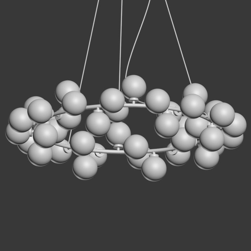 Chandelier Inflora 45 plafonds by Atelier Aret 3D model_3