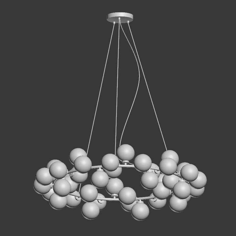 Chandelier Inflora 45 plafonds by Atelier Aret 3D model_2