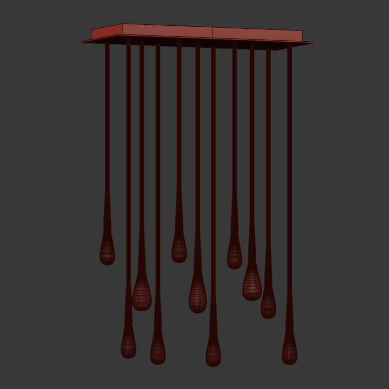 Teardrop Chandelier The Pour par Design Haus Liberty 3D model_4
