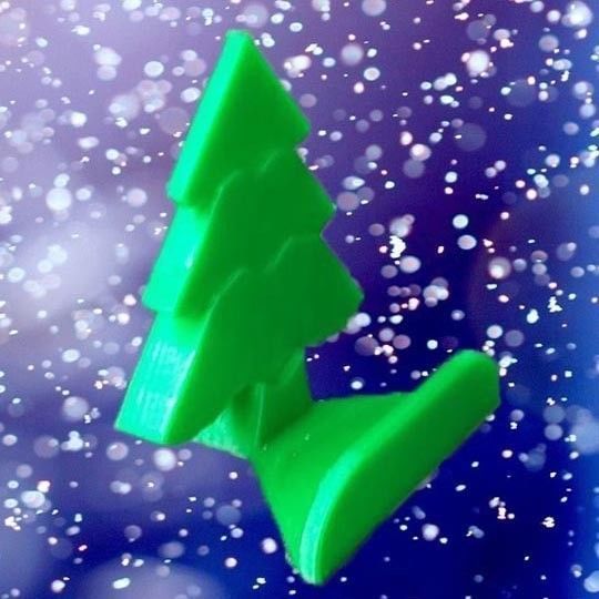 Mini christmas tree stand for phone or other  3D print model_1