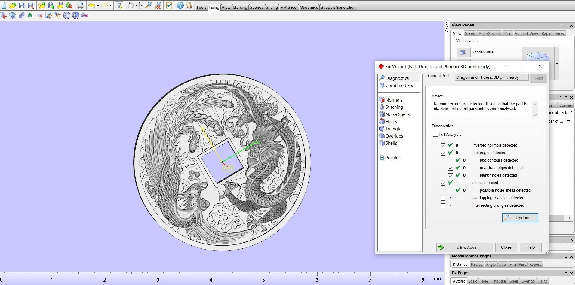 Dragon and phoenix lucky coin 3D print model 3D print model_17