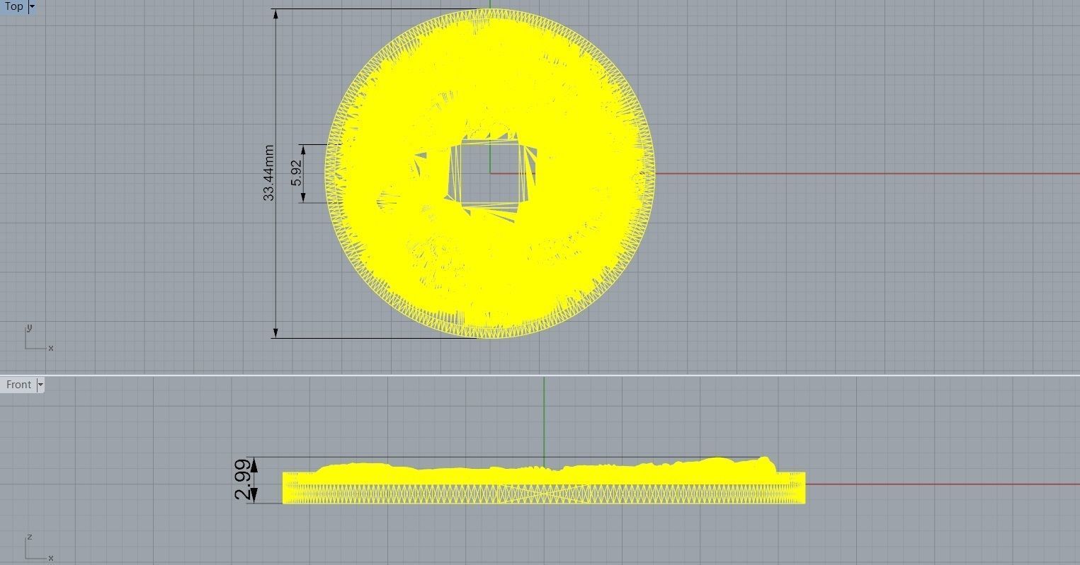 Dragon and phoenix lucky coin 3D print model 3D print model_25