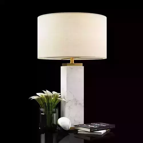 Square Column Marble Table lamp 3D model Square Column Marble Table lamp 3D model