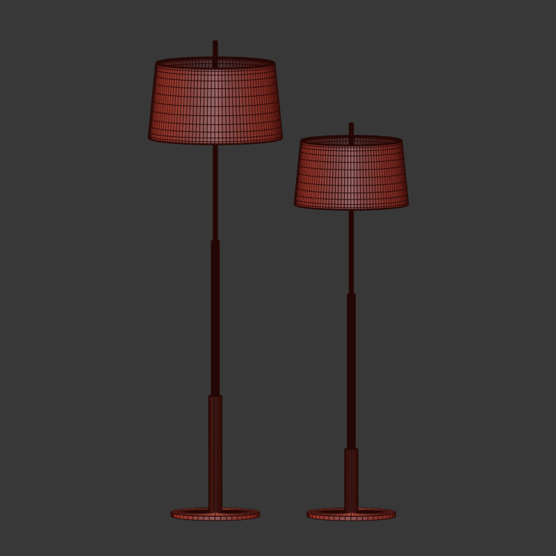 Floor Lamp Diana Santa and Cole Chrome 3D model_4