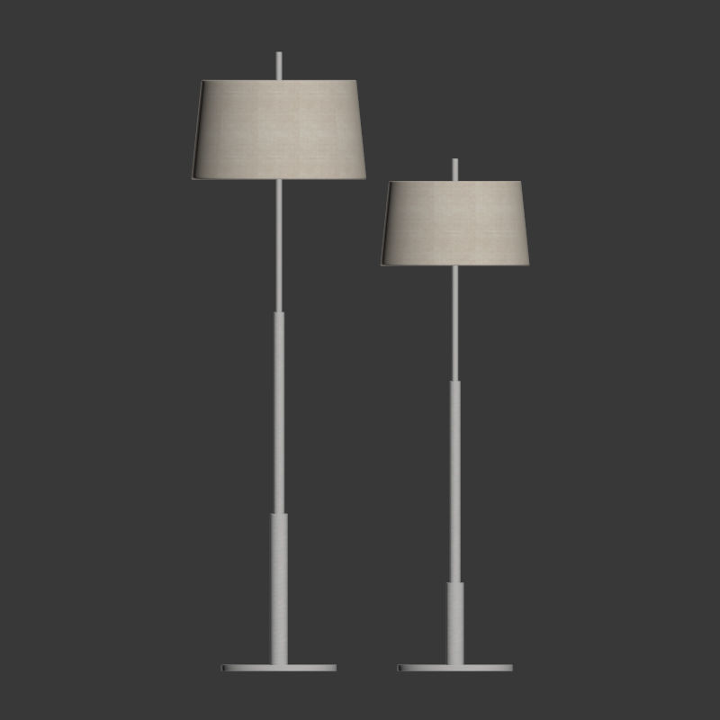 Floor Lamp Diana Santa and Cole Chrome 3D model_1