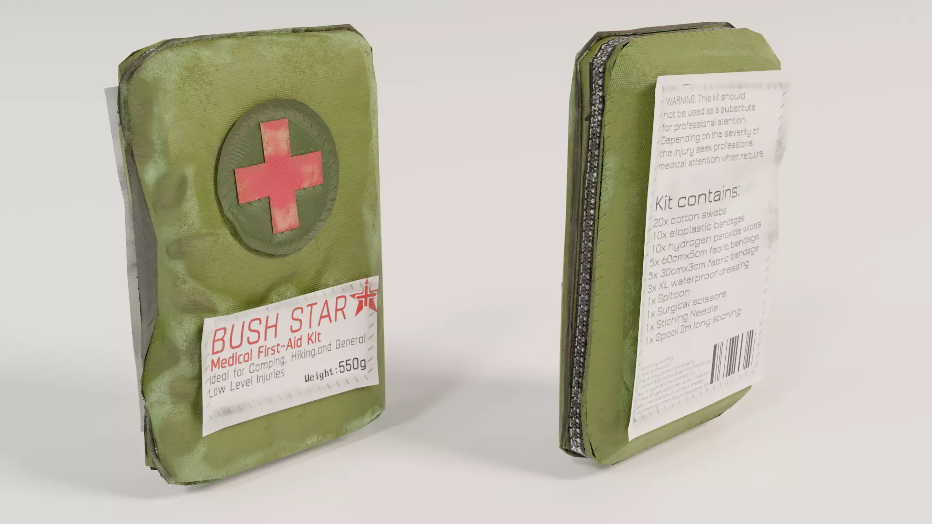 Civillian First Aid Kit  Low-poly 3D model_0