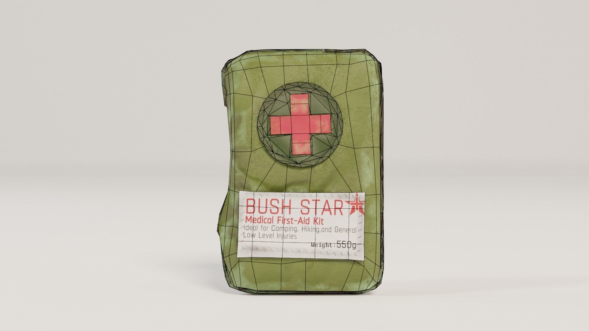 Civillian First Aid Kit  Low-poly 3D model_4