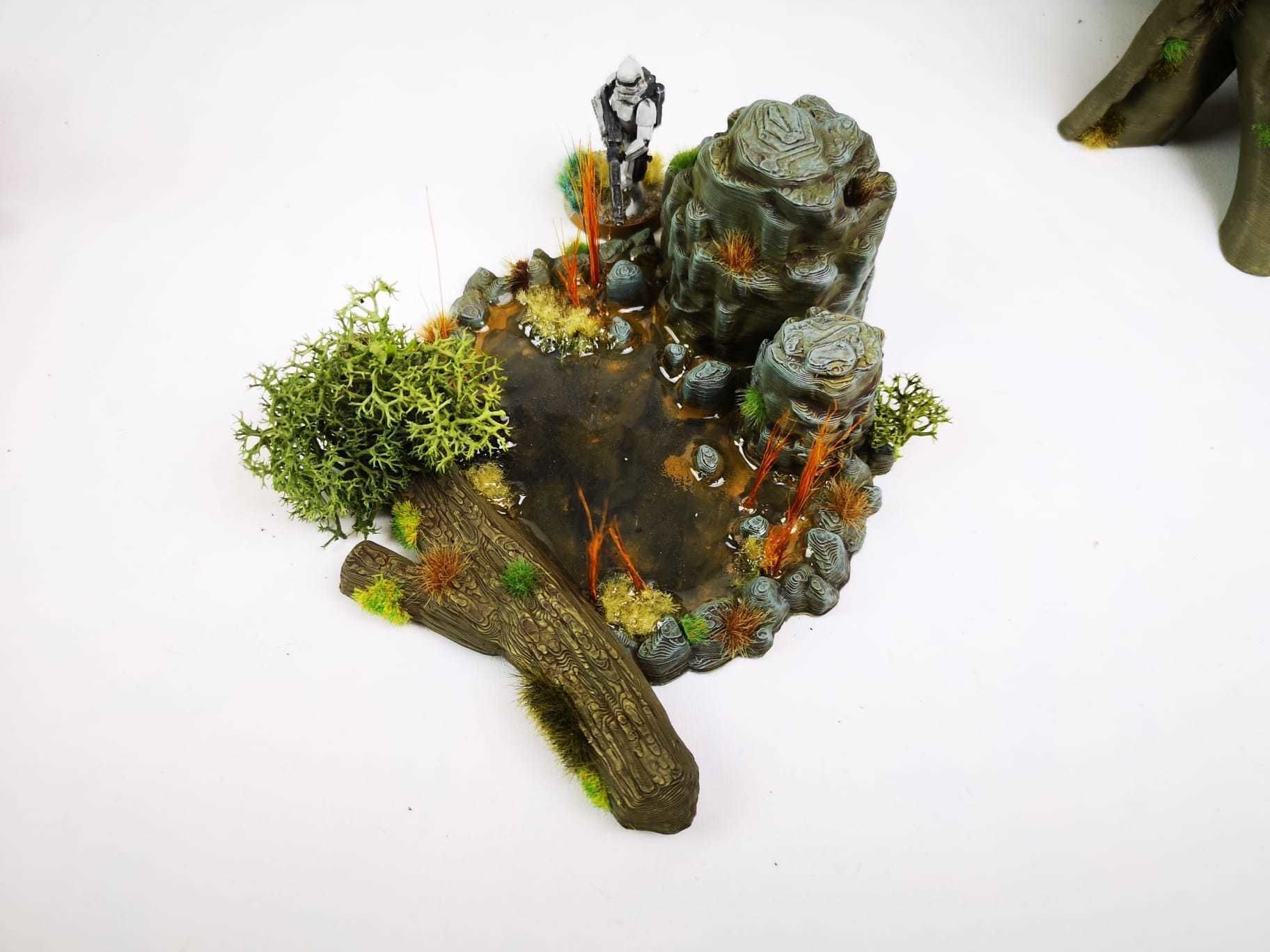 30STL Swamp Skirmish Set 3d printable Legion wargaming terrain  Free 3D print model_56