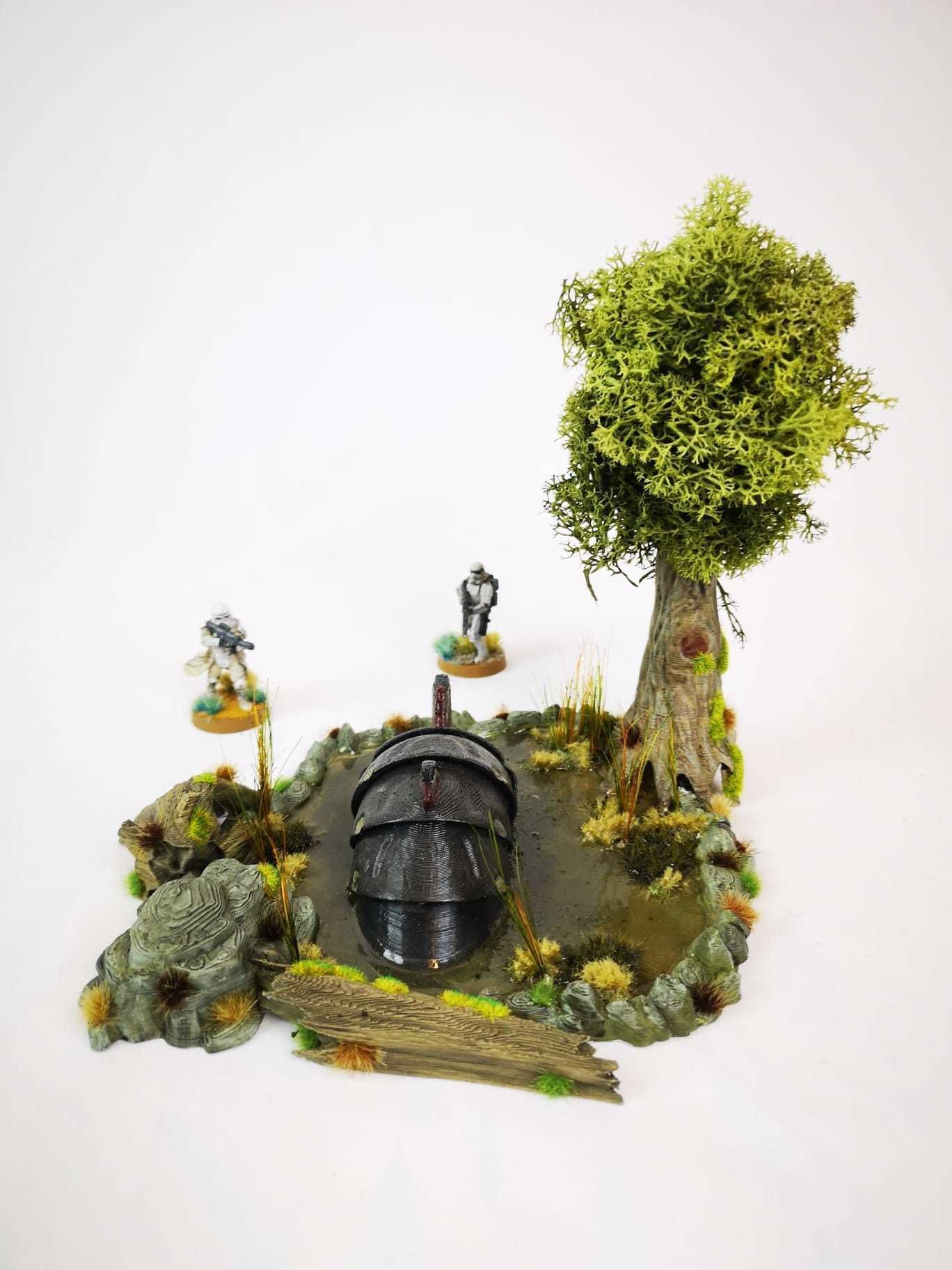 30STL Swamp Skirmish Set 3d printable Legion wargaming terrain  Free 3D print model_26