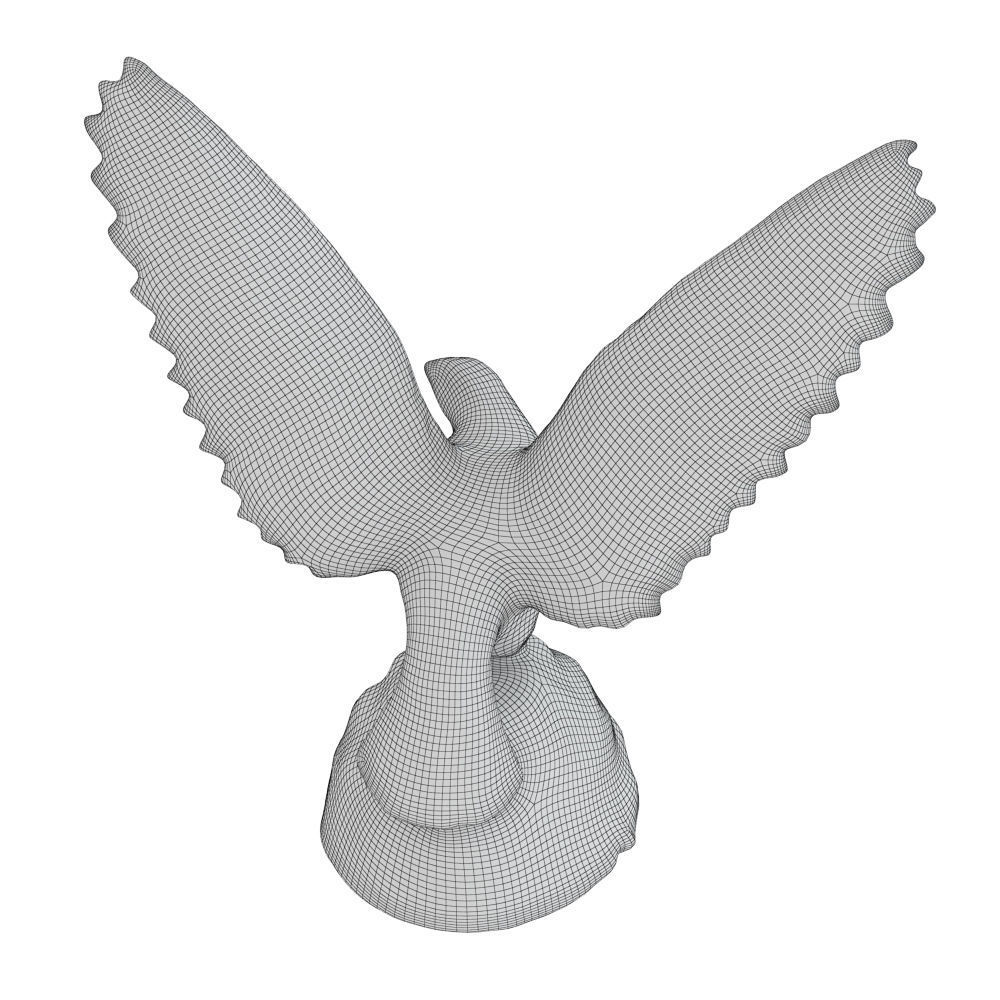 Decorative Hawk Figurine 3D model_5