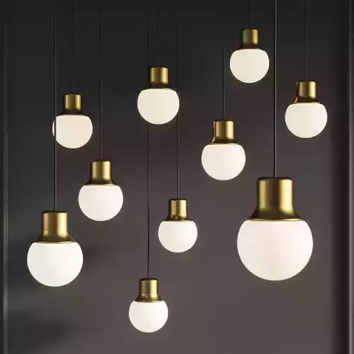 Mass Pendant Light Gold Andtradition