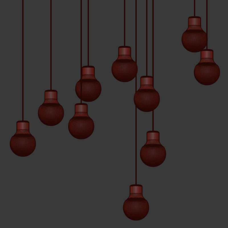 Mass Pendant Light Gold Andtradition 3D model_4