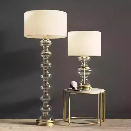 Jasmine Glass Floor and Table Lamp 