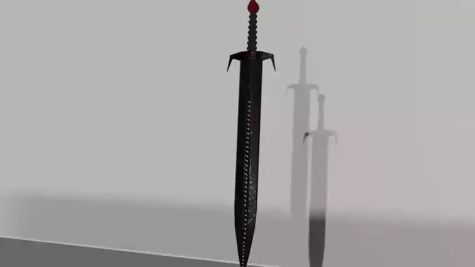 EndDay Sword Low-poly 3D model