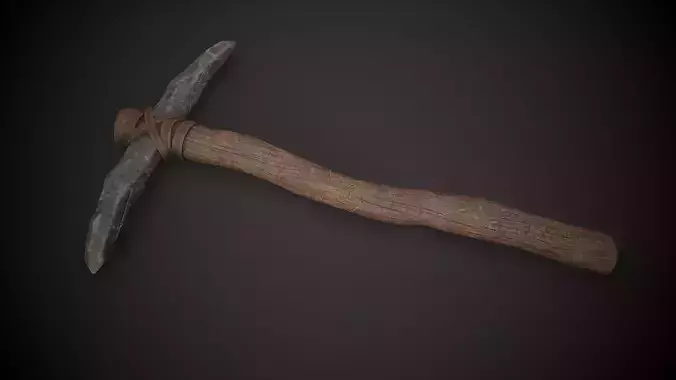 Stone Pickaxe 2 Low-poly 3D model