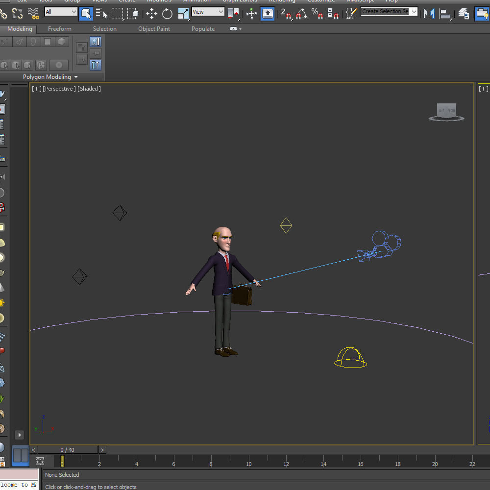 Business Man Cartoon 02 3D model_16