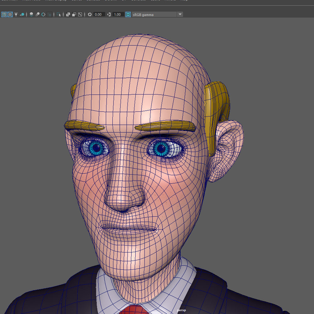 Business Man Cartoon 02 3D model_15