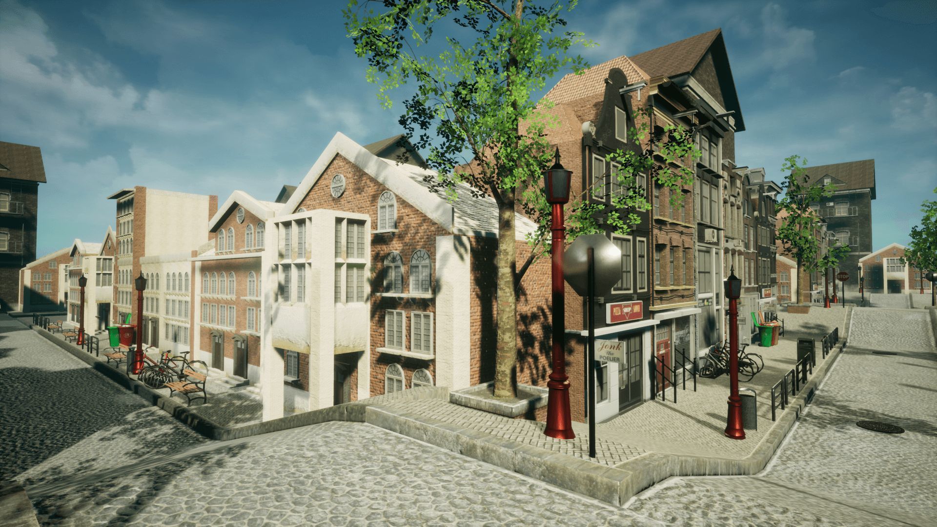 Modern City 4 Unreal Low-poly 3D model_12