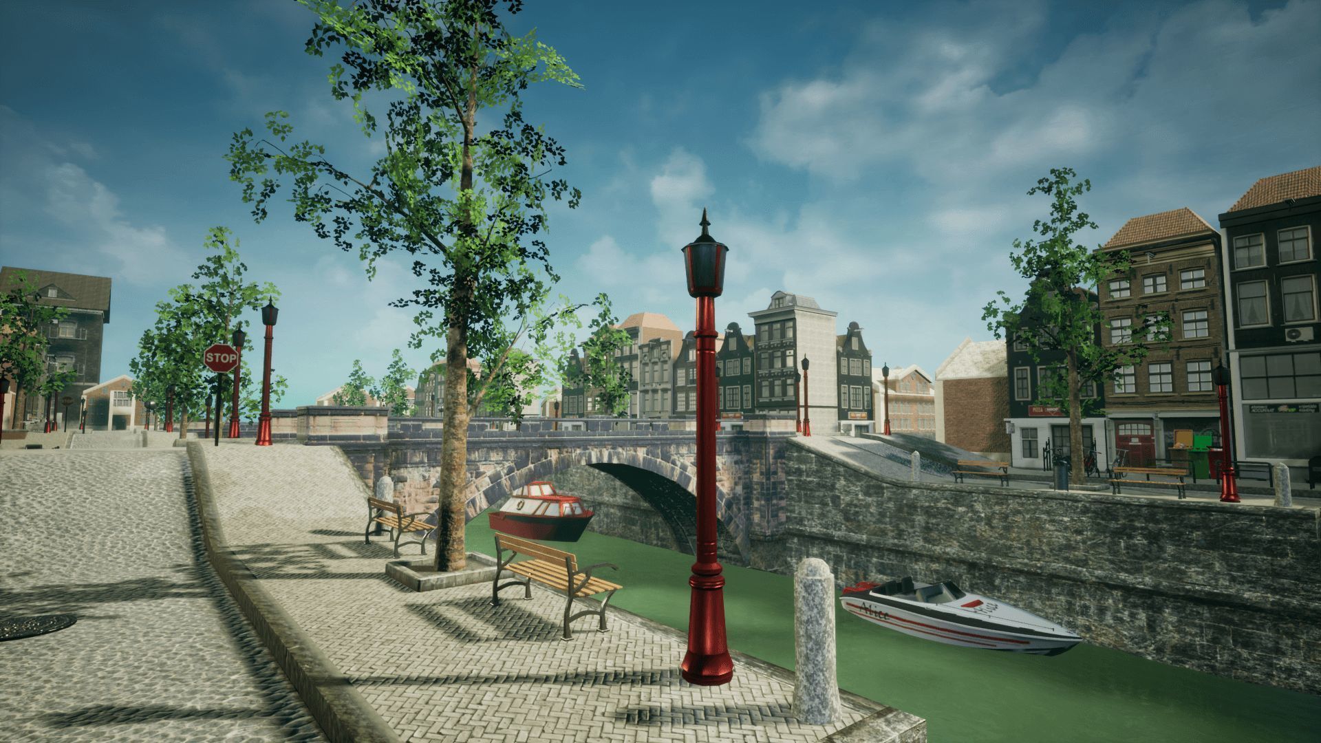 Modern City 4 Unreal Low-poly 3D model_10