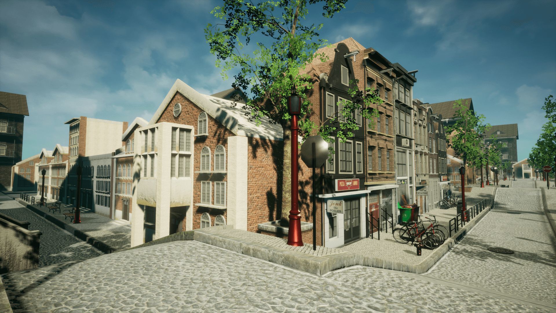 Modern City 4 Unreal Low-poly 3D model_3