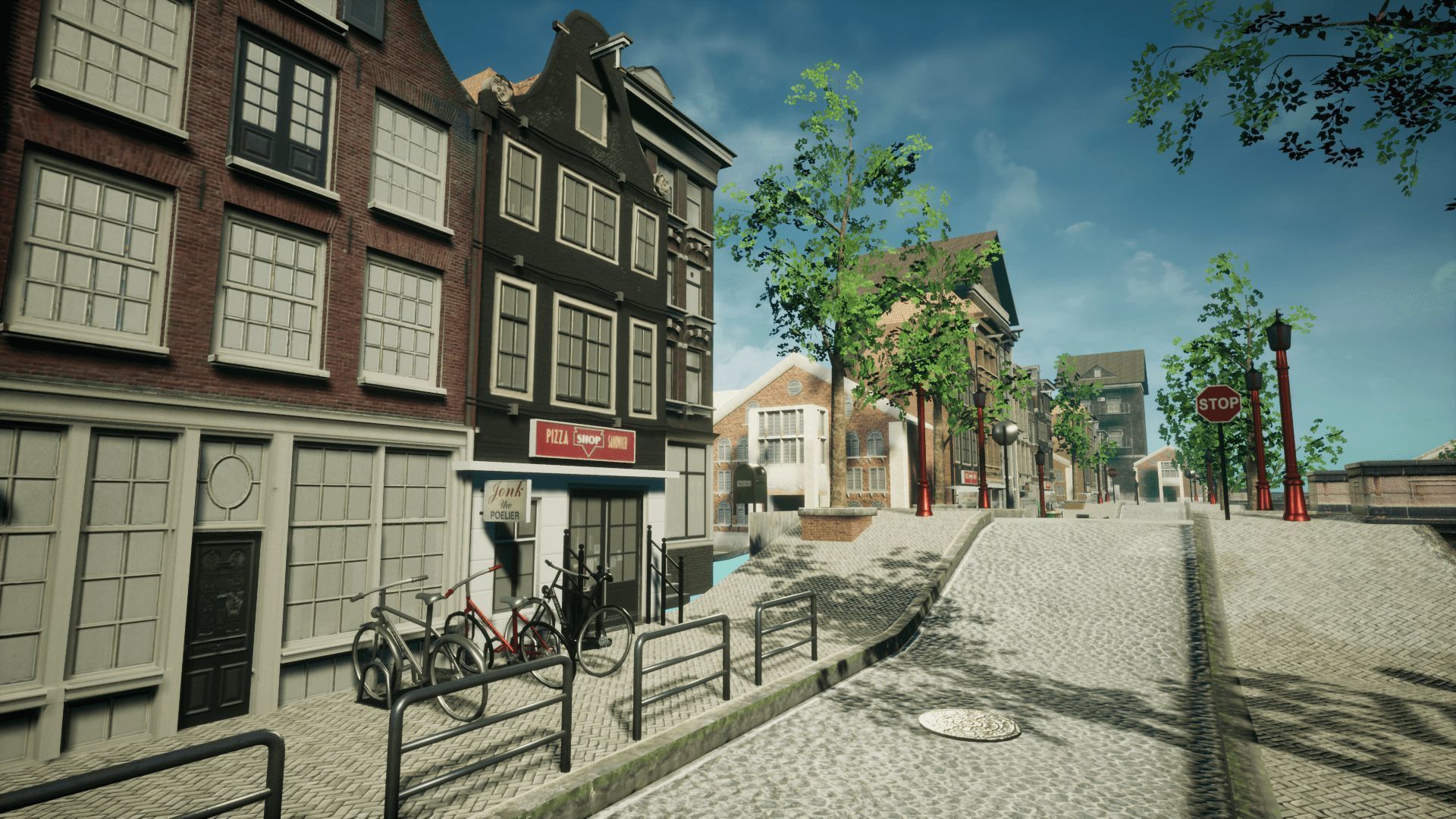 Modern City 4 Unreal Low-poly 3D model_11