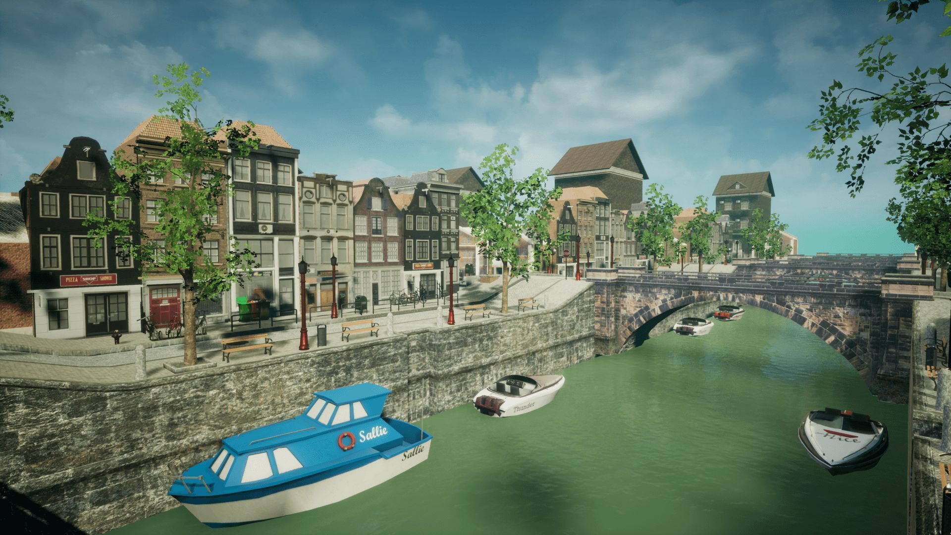 Modern City 4 Unreal Low-poly 3D model_6