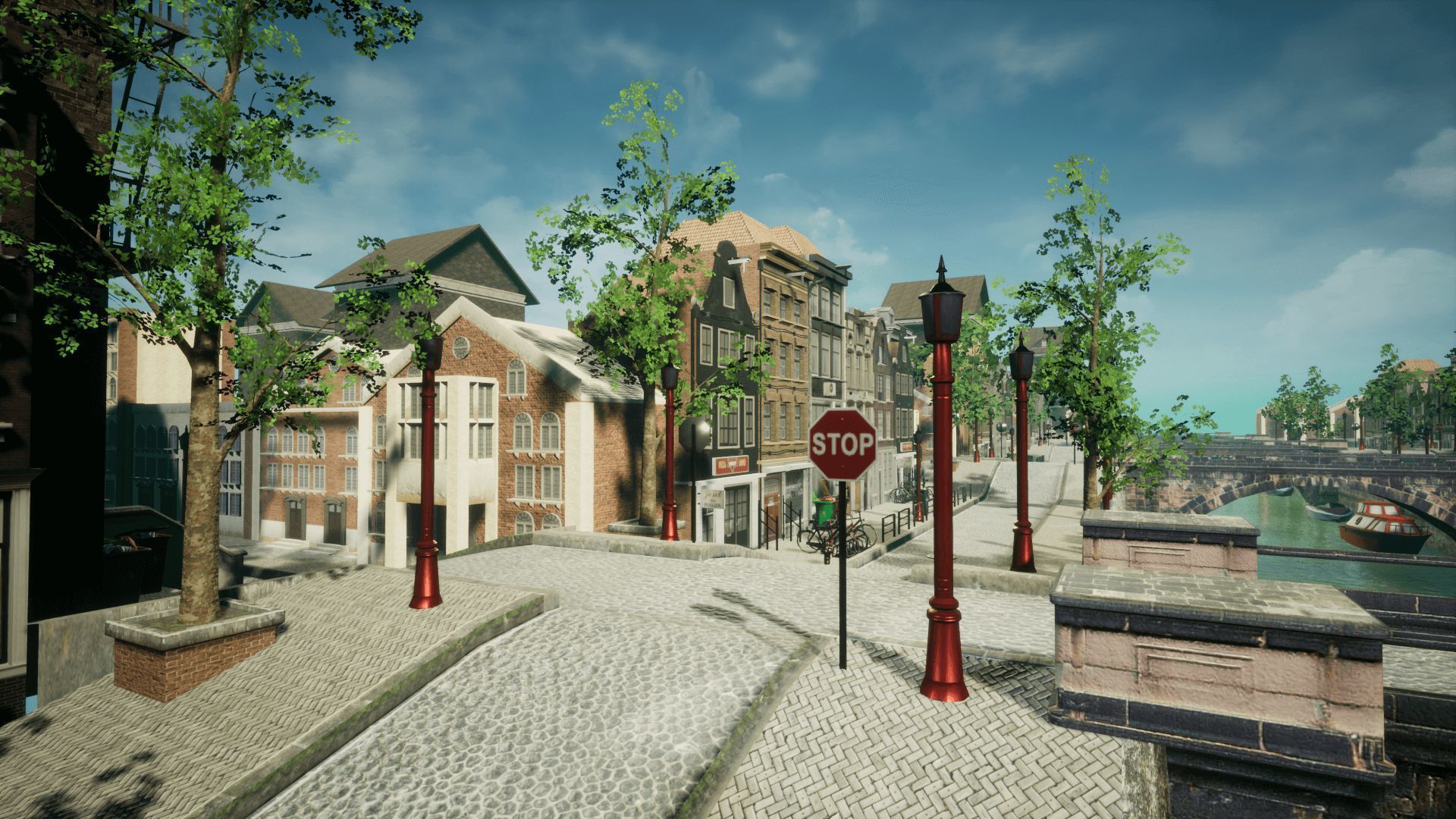 Modern City 4 Unreal Low-poly 3D model_2