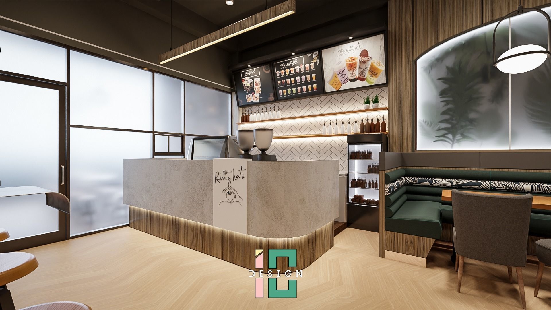 CoffeeShop 3d Interior Design Blender - Obj 3D model_2