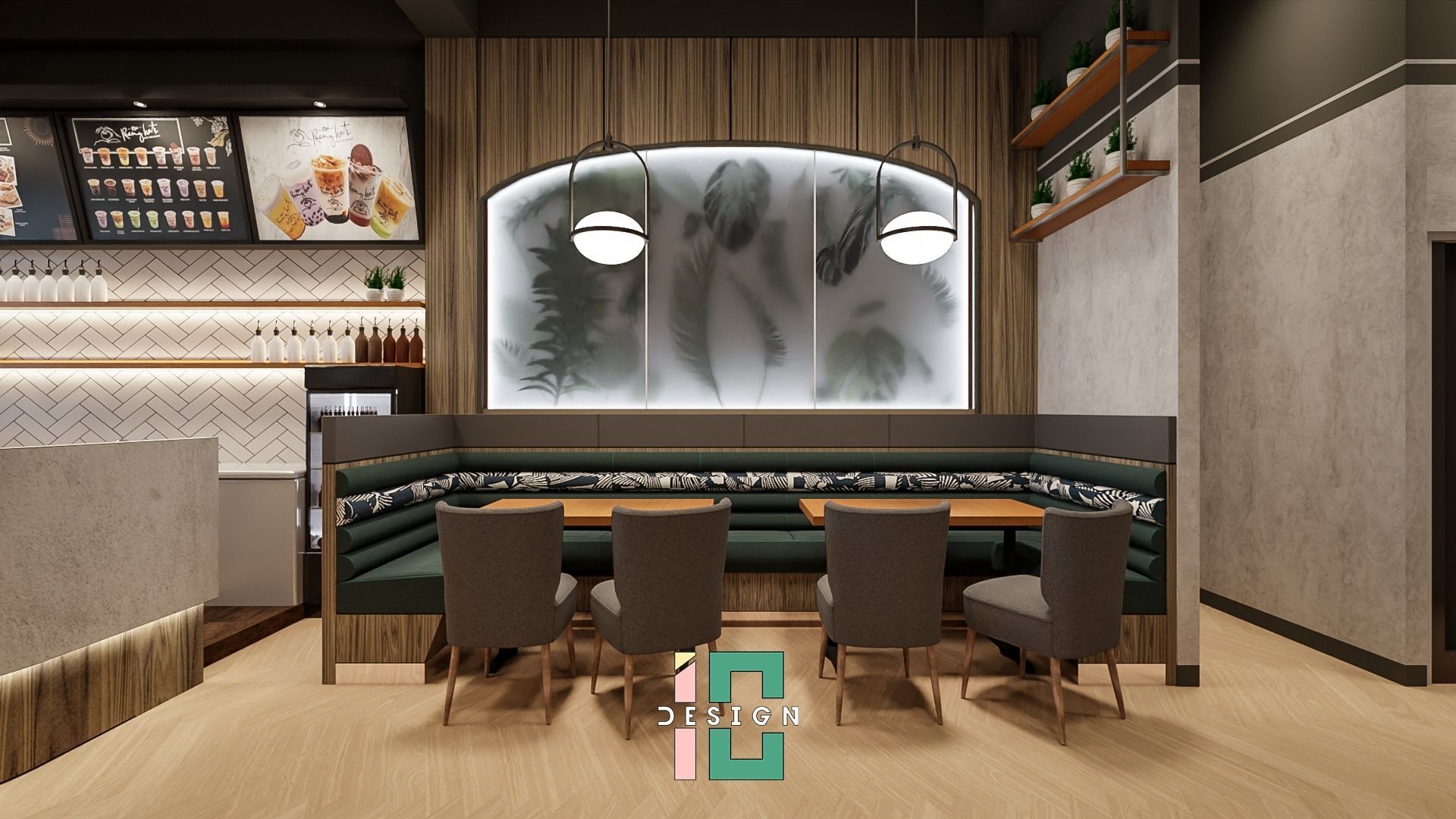 CoffeeShop 3d Interior Design Blender - Obj 3D model_1