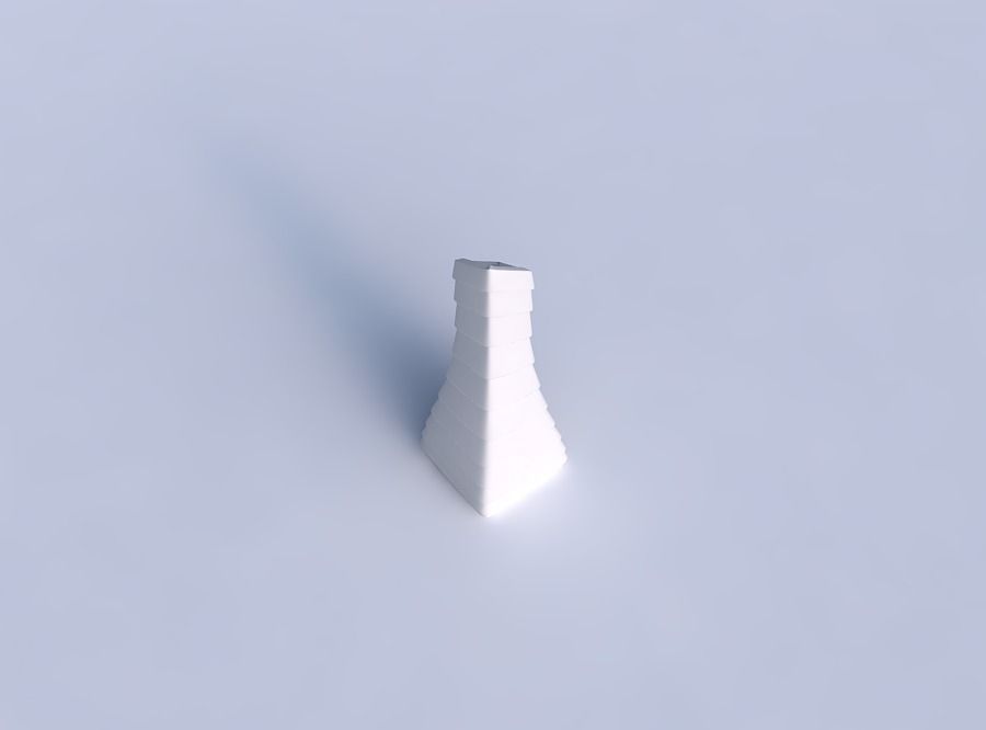 Vase squeezed and bent rectangle 2 with horizontal inverted l... 3D print model_1