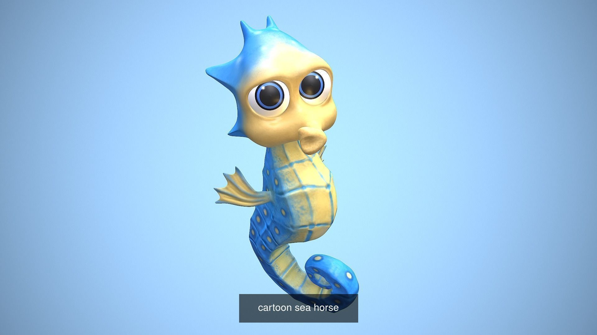 Cartoon sea animals 3D Model Collection_7