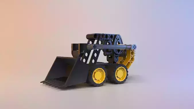 Lego Technic - Mini Digger - 8418 Low-poly 3D model
