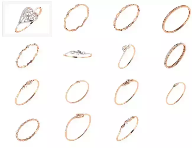 15 Women bracelets 3dm render detail 