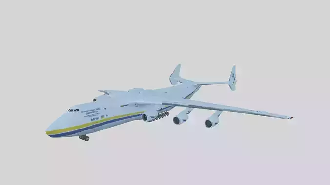 Lowpoly The Antonov An-225 Mriya
