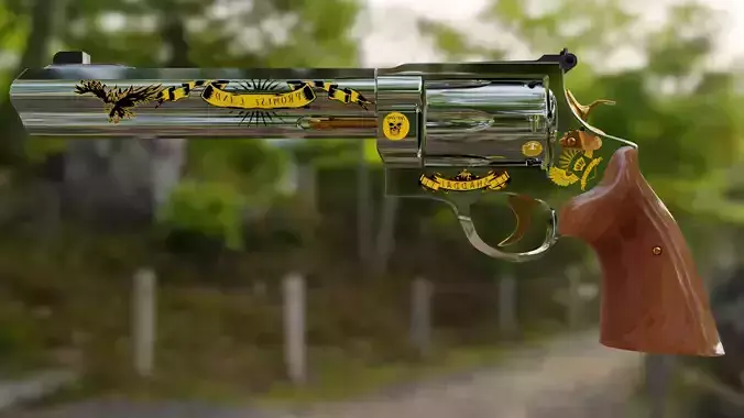 gun revolver colt45 3D model