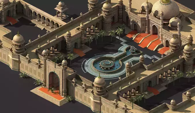 Muslim-Treasure State-Architecture 3D model