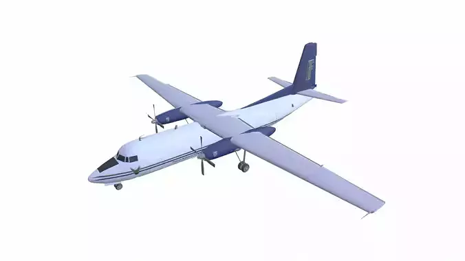 Lowpoly Fokker F27 Friendship