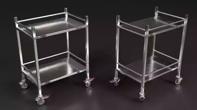 Medical Trolley Free low-poly 3D model