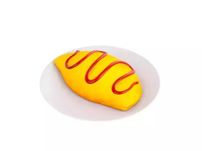 Omelet pastry on plate