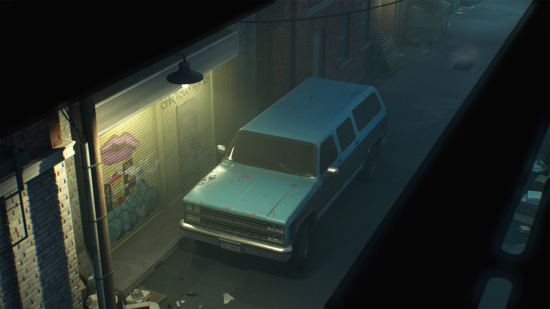 Downtown Alley Low-poly 3D model_12