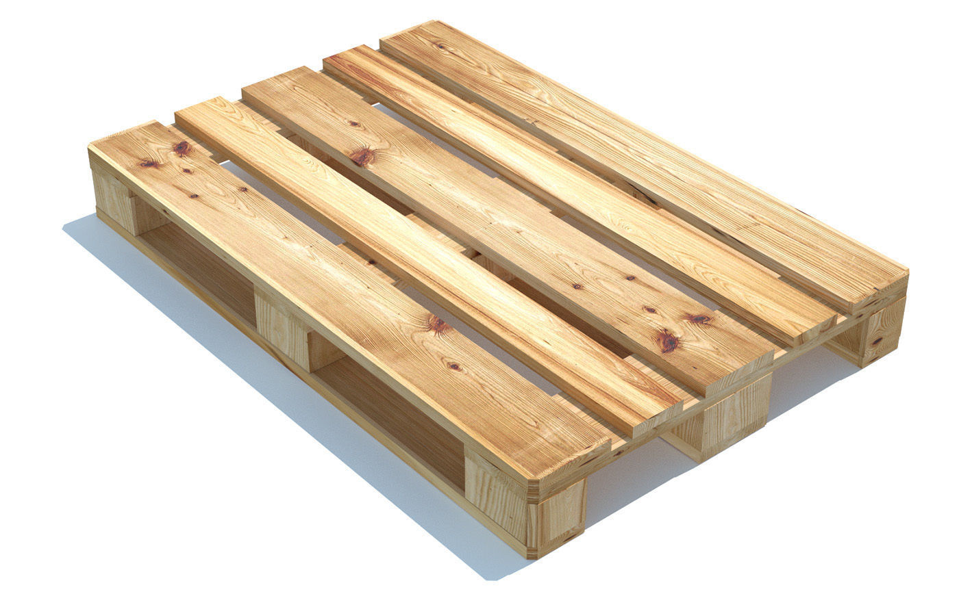 Euro pallete 120x80 cm Low-poly 3D model_7