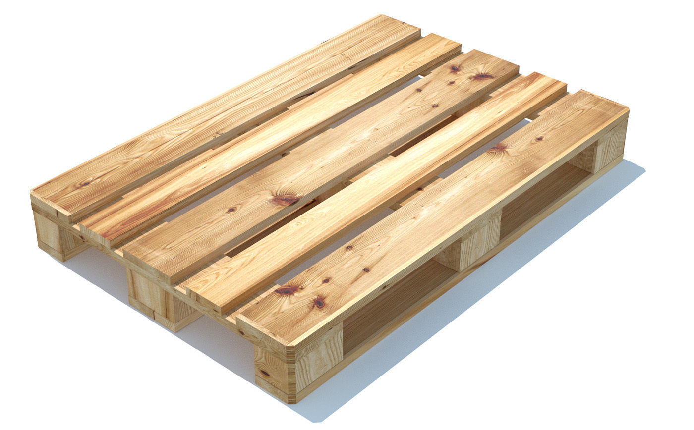 Euro pallete 120x80 cm Low-poly 3D model_5