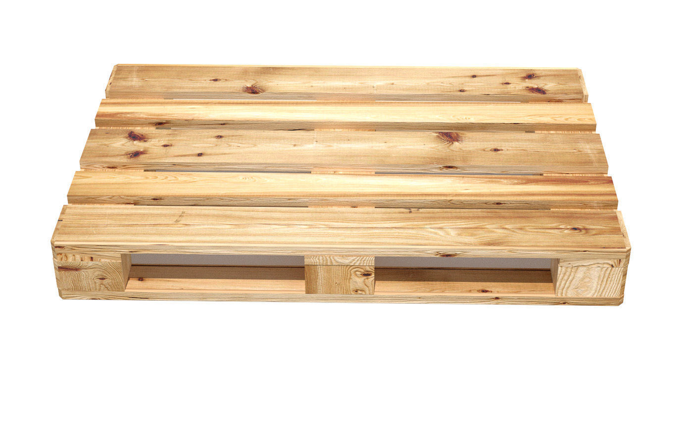 Euro pallete 120x80 cm Low-poly 3D model_1