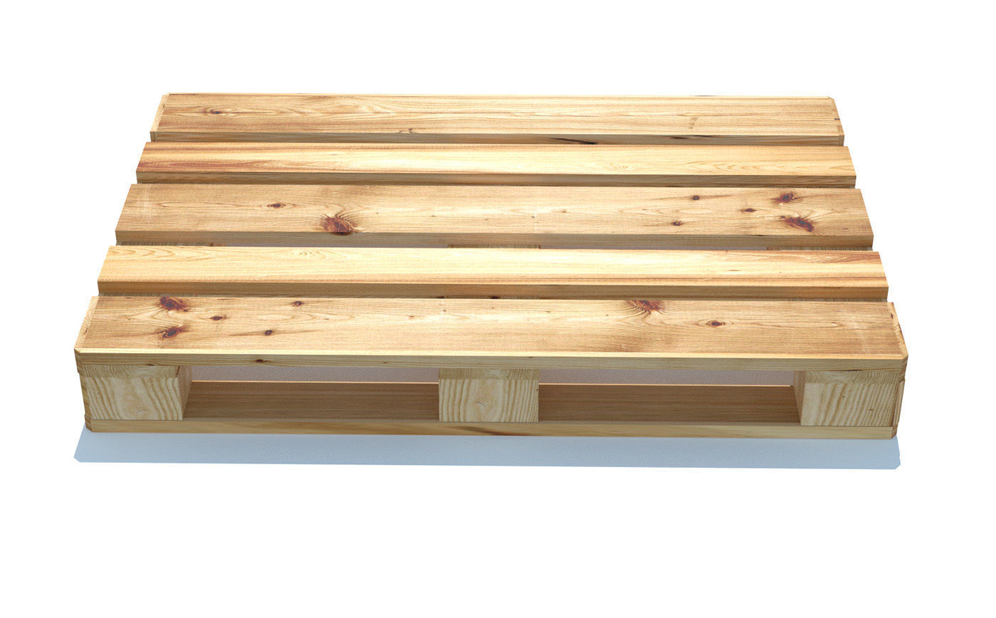 Euro pallete 120x80 cm Low-poly 3D model_6