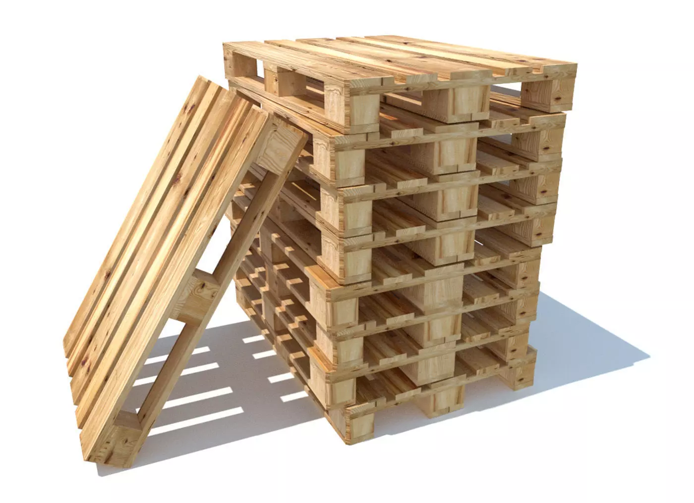 Euro pallete 120x80 cm Low-poly 3D model_0