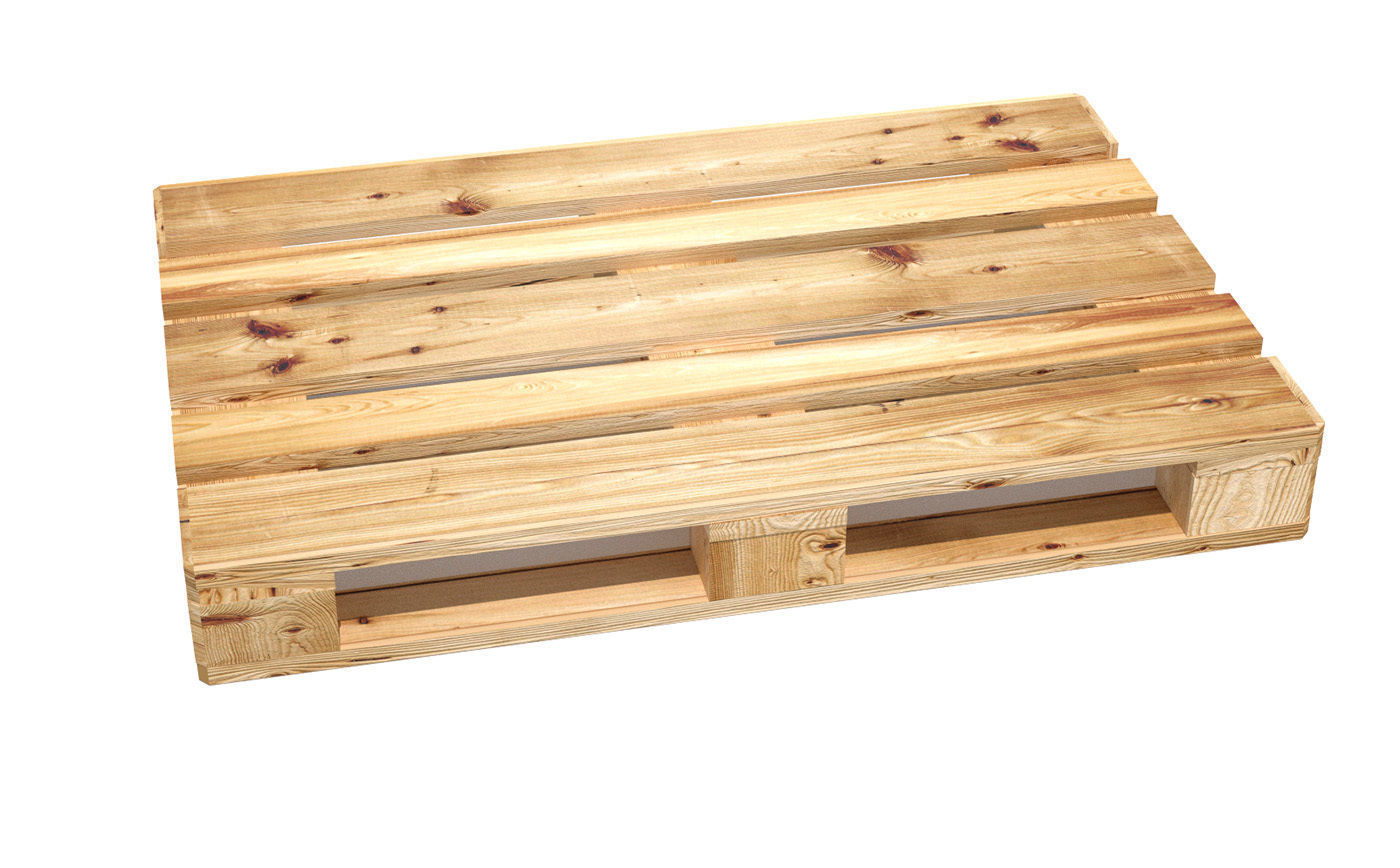 Euro pallete 120x80 cm Low-poly 3D model_10