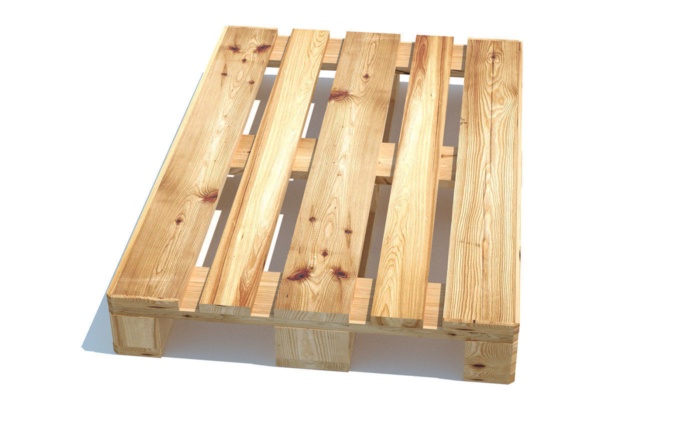 Euro pallete 120x80 cm Low-poly 3D model_8